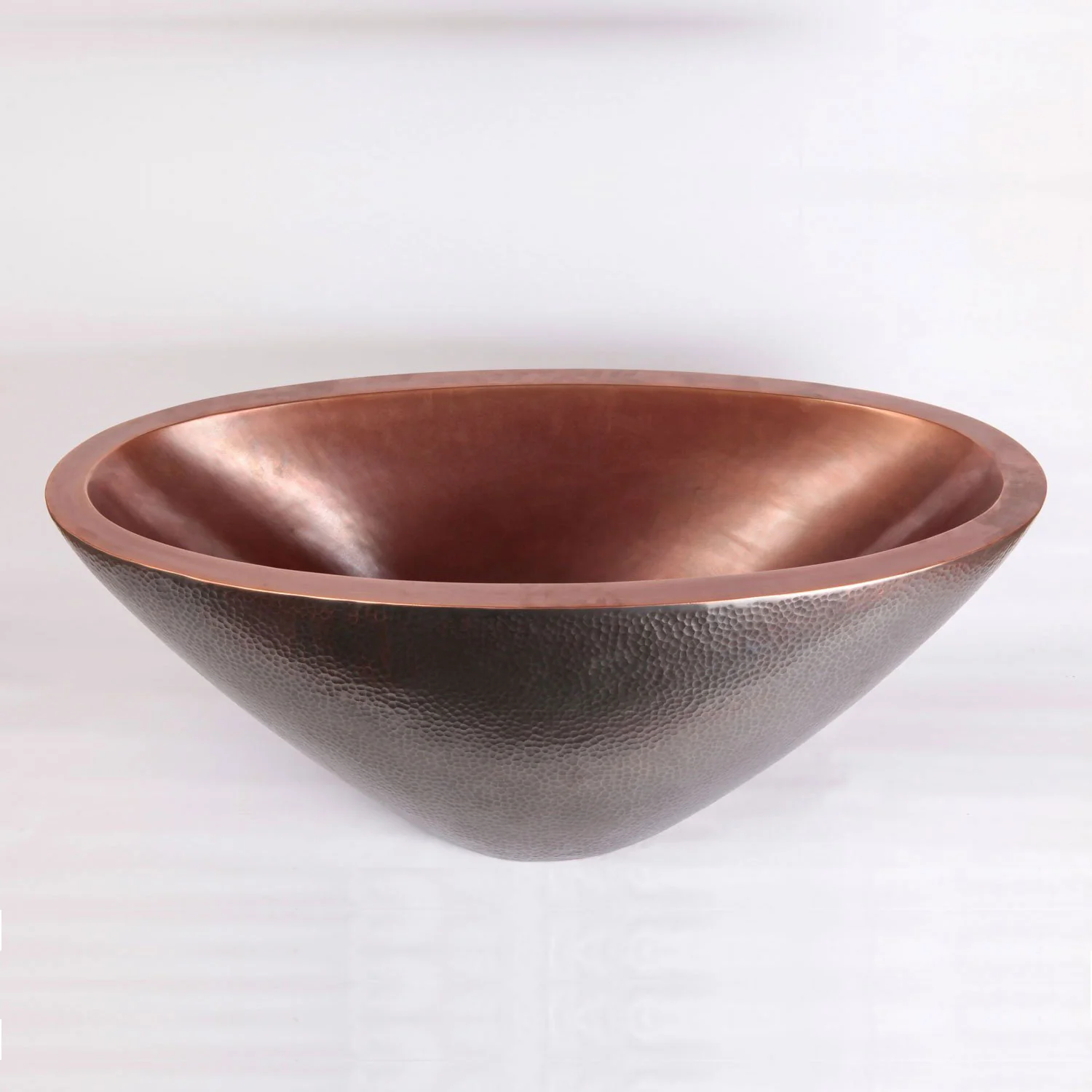Large Hammered Copper Vessel Sink - Image 3