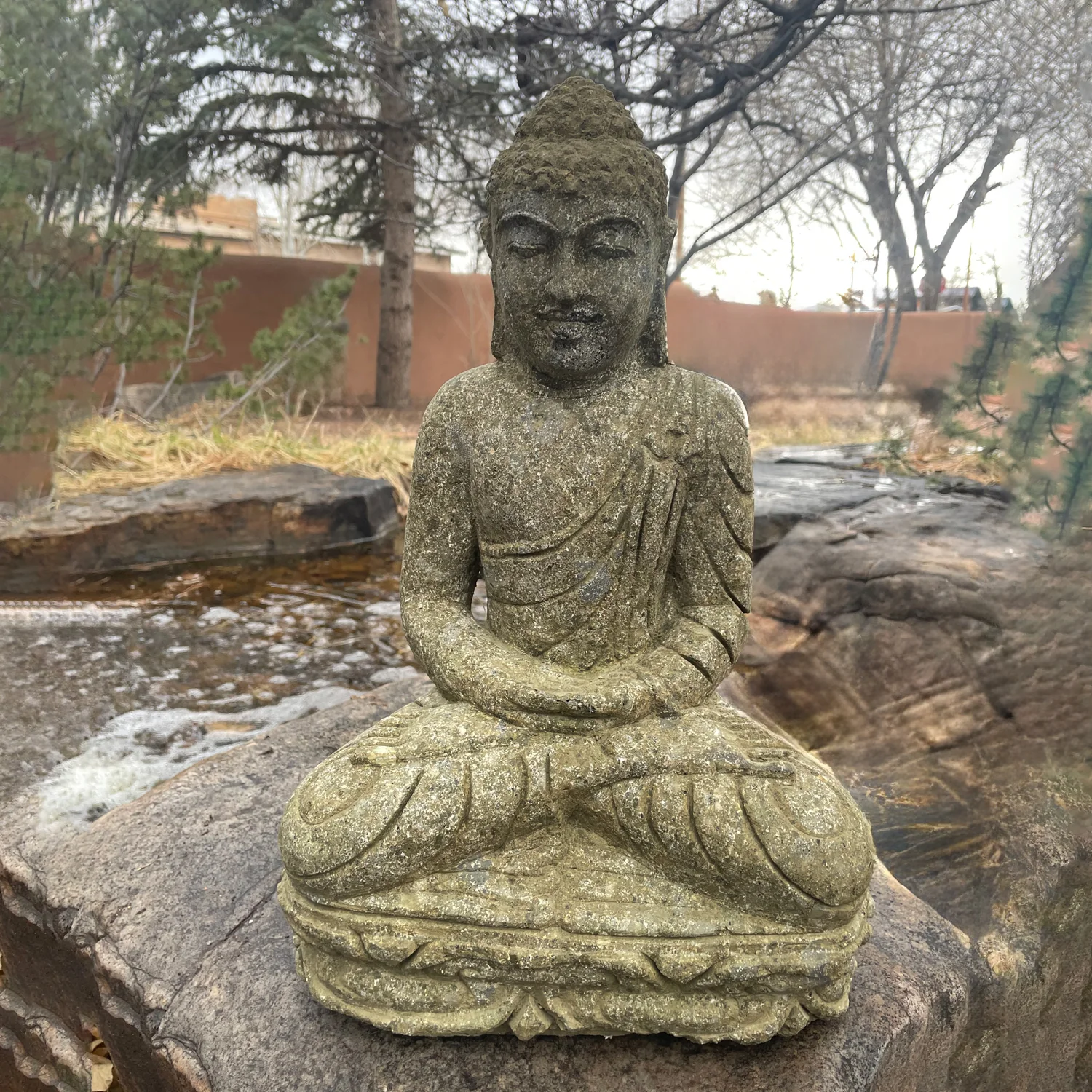 Sitting Buddha in Verde Basalt - Image 3