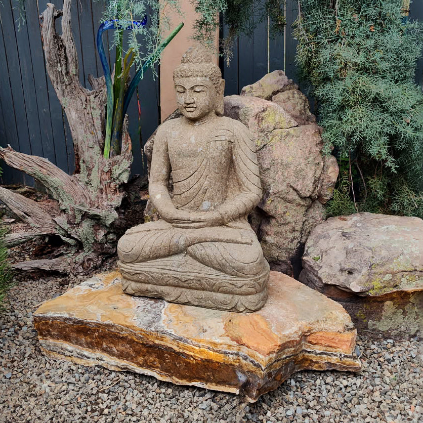 Sitting Buddha in Verde Basalt - Image 4